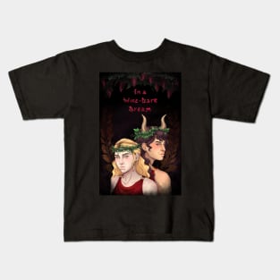 Ariadne and Dionysus Greek Mythology Comic Book Cover In a Wine Dark Dream Kids T-Shirt